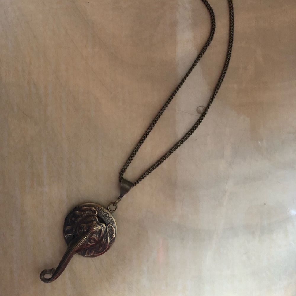 Elephant Locket Necklace